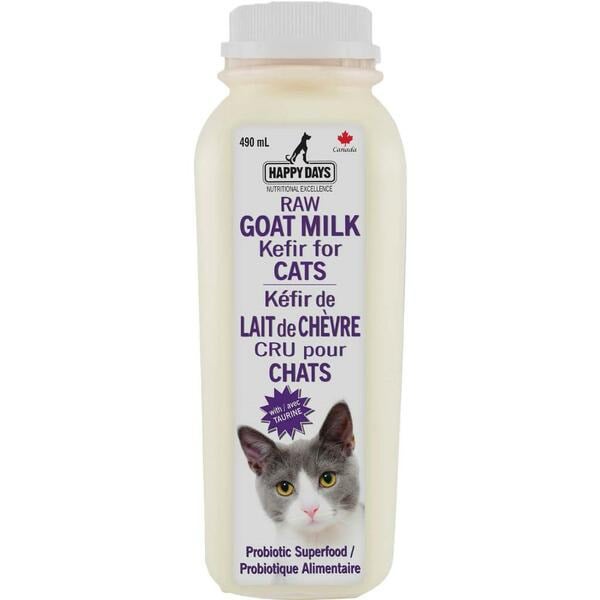 Happy Days Raw Goat MIlk Kefir for CATS with Taurine 490ml DMC PET STORE raw food